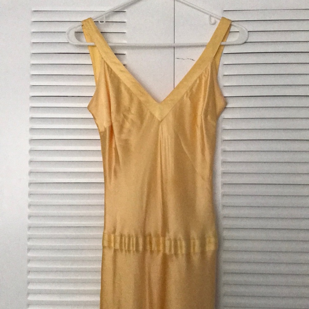 Golden Yellow open-back dress